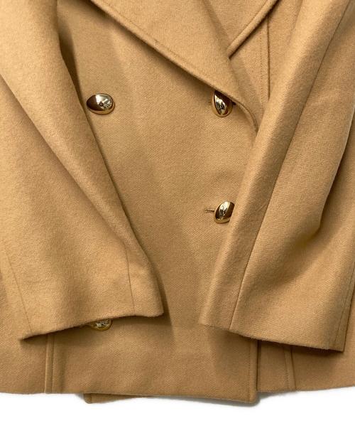NINA RICCI（ニナリッチ）NINA RICCI (ニナリッチ) ダブルブレスト ウール混コート キャメル サイズ:36の古着・服飾アイテム