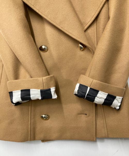 NINA RICCI（ニナリッチ）NINA RICCI (ニナリッチ) ダブルブレスト ウール混コート キャメル サイズ:36の古着・服飾アイテム