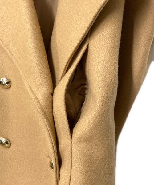 NINA RICCI（ニナリッチ）NINA RICCI (ニナリッチ) ダブルブレスト ウール混コート キャメル サイズ:36の古着・服飾アイテム