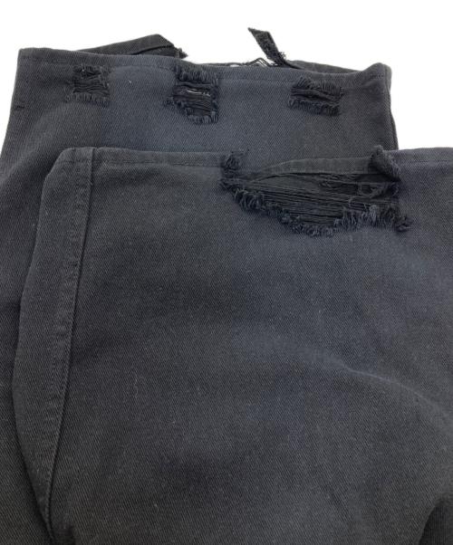 Knuth Marf（クヌースマーフ）Knuth Marf (クヌースマーフ) damage denim pants/ダメージデニムパンツ ブラック サイズ:Sの古着・服飾アイテム