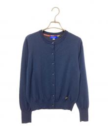 BLUE LABEL CRESTBRIDGE（ブルーレーベルクレストブリッジ）の古着「ニットカーディガン」｜ネイビー