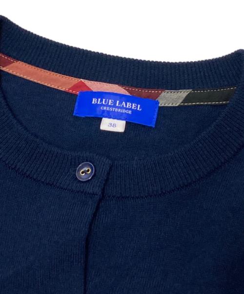 BLUE LABEL CRESTBRIDGE（ブルーレーベルクレストブリッジ）BLUE LABEL CRESTBRIDGE (ブルーレーベルクレストブリッジ) ニットカーディガン ネイビー サイズ:38の古着・服飾アイテム