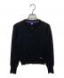 BLUE LABEL CRESTBRIDGE（ブルーレーベルクレストブリッジ）の古着「ニットカーディガン/クルーネックニットカーディガン」｜ブラック
