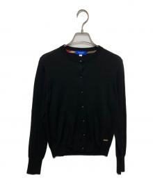 BLUE LABEL CRESTBRIDGE（ブルーレーベルクレストブリッジ）の古着「ウォッシャブルウールカーディガン」｜ブラック