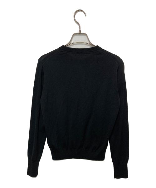 BLUE LABEL CRESTBRIDGE（ブルーレーベルクレストブリッジ）BLUE LABEL CRESTBRIDGE (ブルーレーベルクレストブリッジ) ウォッシャブルウールカーディガン ブラック サイズ:38の古着・服飾アイテム