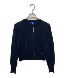 BLUE LABEL CRESTBRIDGE（ブルーレーベルクレストブリッジ）の古着「クルーネックカーディガン」｜ネイビー