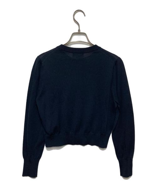 BLUE LABEL CRESTBRIDGE（ブルーレーベルクレストブリッジ）BLUE LABEL CRESTBRIDGE (ブルーレーベルクレストブリッジ) クルーネックカーディガン ネイビー サイズ:38の古着・服飾アイテム