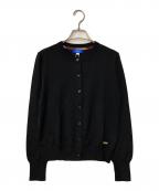 BLUE LABEL CRESTBRIDGEブルーレーベルクレストブリッジ）の古着「クルーネックカーディガン」｜ブラック