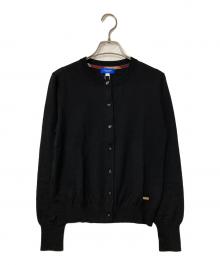 BLUE LABEL CRESTBRIDGE（ブルーレーベルクレストブリッジ）の古着「クルーネックカーディガン」｜ブラック