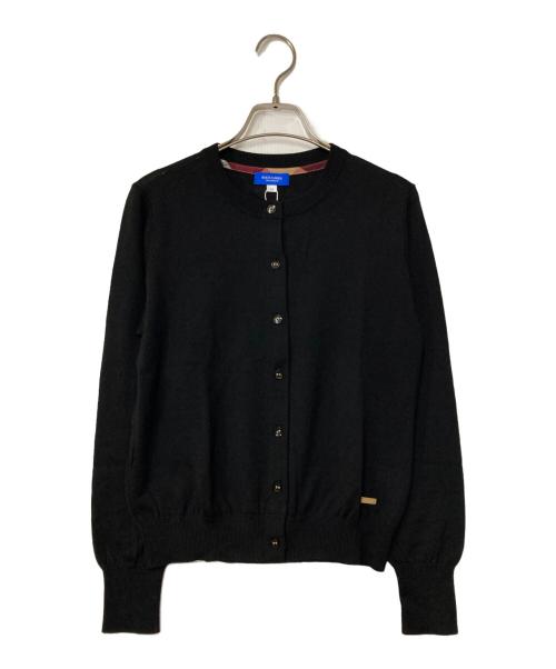 BLUE LABEL CRESTBRIDGE（ブルーレーベルクレストブリッジ）BLUE LABEL CRESTBRIDGE (ブルーレーベルクレストブリッジ) クルーネックカーディガン ブラック サイズ:38の古着・服飾アイテム