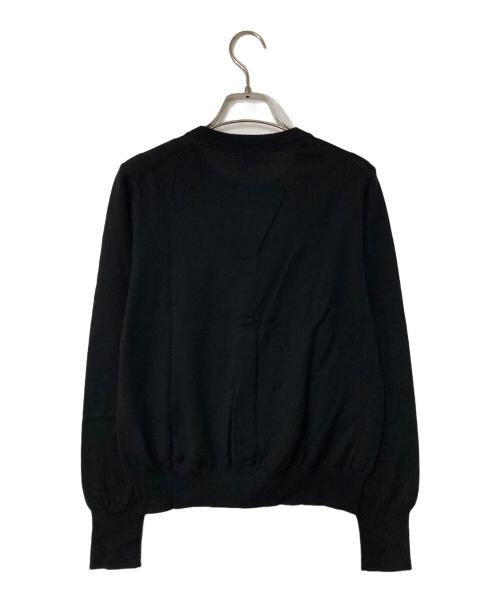 BLUE LABEL CRESTBRIDGE（ブルーレーベルクレストブリッジ）BLUE LABEL CRESTBRIDGE (ブルーレーベルクレストブリッジ) クルーネックカーディガン ブラック サイズ:38の古着・服飾アイテム