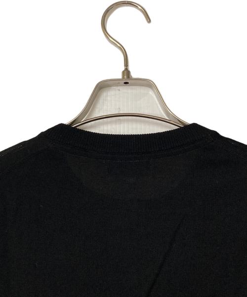 BLUE LABEL CRESTBRIDGE（ブルーレーベルクレストブリッジ）BLUE LABEL CRESTBRIDGE (ブルーレーベルクレストブリッジ) クルーネックカーディガン ブラック サイズ:38の古着・服飾アイテム