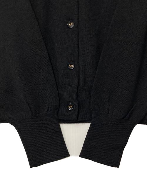 BLUE LABEL CRESTBRIDGE（ブルーレーベルクレストブリッジ）BLUE LABEL CRESTBRIDGE (ブルーレーベルクレストブリッジ) クルーネックカーディガン ブラック サイズ:38の古着・服飾アイテム