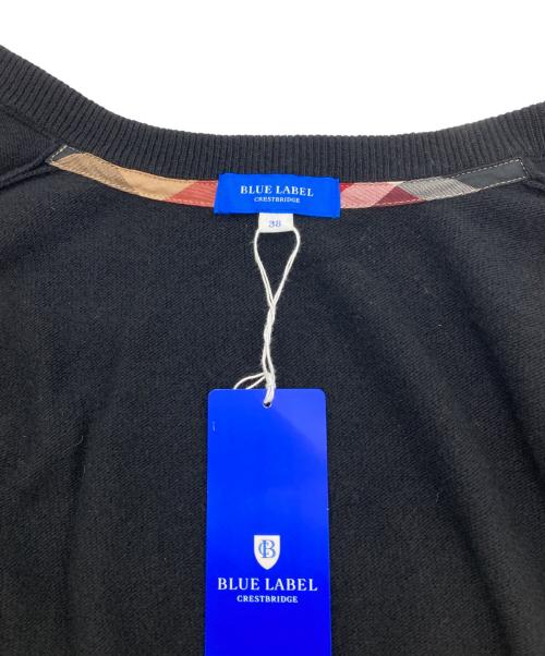 BLUE LABEL CRESTBRIDGE（ブルーレーベルクレストブリッジ）BLUE LABEL CRESTBRIDGE (ブルーレーベルクレストブリッジ) ハート刺繍カーディガン/クルーネックカーディガン ブラック サイズ:38の古着・服飾アイテム