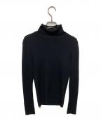 BLUE LABEL CRESTBRIDGEブルーレーベルクレストブリッジ）の古着「ウォッシャブルウールタートルネック」｜ブラック
