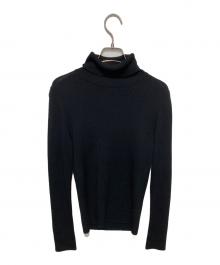 BLUE LABEL CRESTBRIDGE（ブルーレーベルクレストブリッジ）の古着「ウォッシャブルウールタートルネック」｜ブラック