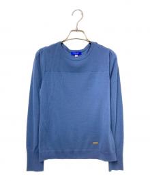 BLUE LABEL CRESTBRIDGE（ブルーレーベルクレストブリッジ）の古着「ハイゲージウォッシャブルウールプルオーバー」｜ブルー