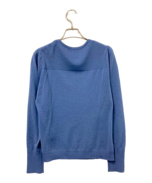 BLUE LABEL CRESTBRIDGE（ブルーレーベルクレストブリッジ）BLUE LABEL CRESTBRIDGE (ブルーレーベルクレストブリッジ) ハイゲージウォッシャブルウールプルオーバー ブルー サイズ:38の古着・服飾アイテム