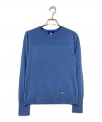 BLUE LABEL CRESTBRIDGEブルーレーベルクレストブリッジ）の古着「ハイゲージウォッシャブルウールプルオーバー」｜ブルー