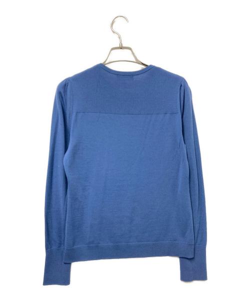 BLUE LABEL CRESTBRIDGE（ブルーレーベルクレストブリッジ）BLUE LABEL CRESTBRIDGE (ブルーレーベルクレストブリッジ) ハイゲージウォッシャブルウールプルオーバー ブルー サイズ:38の古着・服飾アイテム