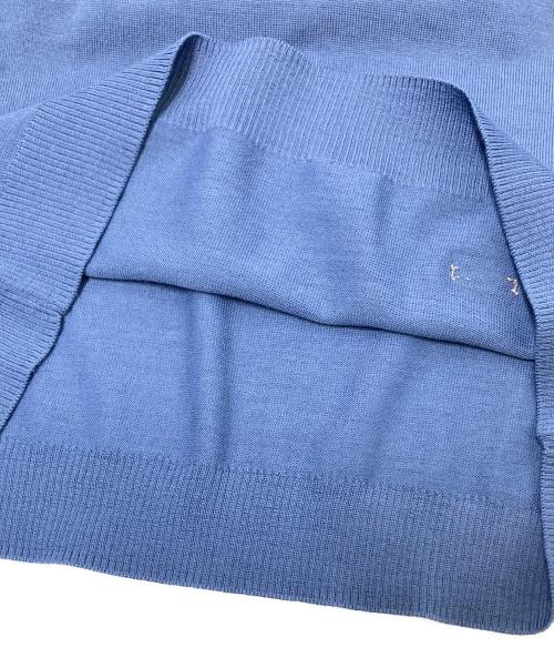 BLUE LABEL CRESTBRIDGE（ブルーレーベルクレストブリッジ）BLUE LABEL CRESTBRIDGE (ブルーレーベルクレストブリッジ) ハイゲージウォッシャブルウールプルオーバー ブルー サイズ:38の古着・服飾アイテム