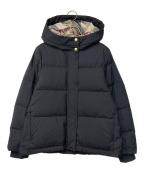 BLUE LABEL CRESTBRIDGEブルーレーベルクレストブリッジ）の古着「ハイマルチピーチタフタショートダウンコート」｜ネイビー