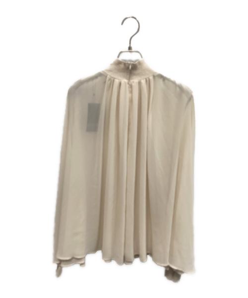 anuans（アニュアンス）anuans (アニュアンス) ジョーゼットフレアブラウス ベージュ サイズ:Freeの古着・服飾アイテム