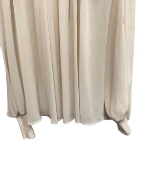 anuans（アニュアンス）anuans (アニュアンス) ジョーゼットフレアブラウス ベージュ サイズ:Freeの古着・服飾アイテム