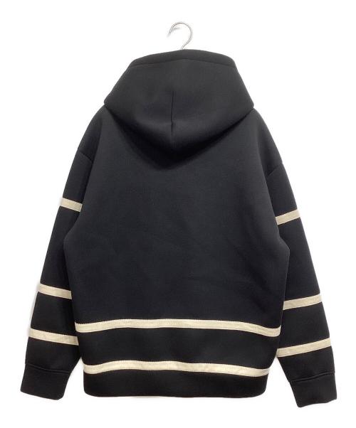 EMPORIO ARMANI（エンポリオ アルマーニ）EMPORIO ARMANI (エンポリオ アルマーニ) テーピングラインロゴパーカー ブラック サイズ:Lの古着・服飾アイテム