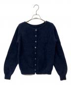 Loungedressラウンジドレス）の古着「FURウール2WAYニットカーデ」｜ネイビー