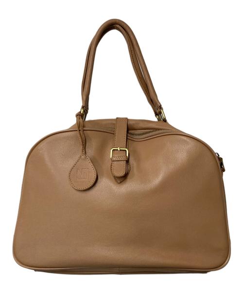 notre favori（ノートルファボリ）NOTRE FAVORI (ノートルファボリ) 2WAY ボストンバッグ ベージュの古着・服飾アイテム