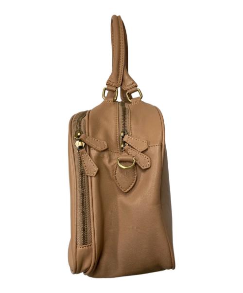 notre favori（ノートルファボリ）NOTRE FAVORI (ノートルファボリ) 2WAY ボストンバッグ ベージュの古着・服飾アイテム