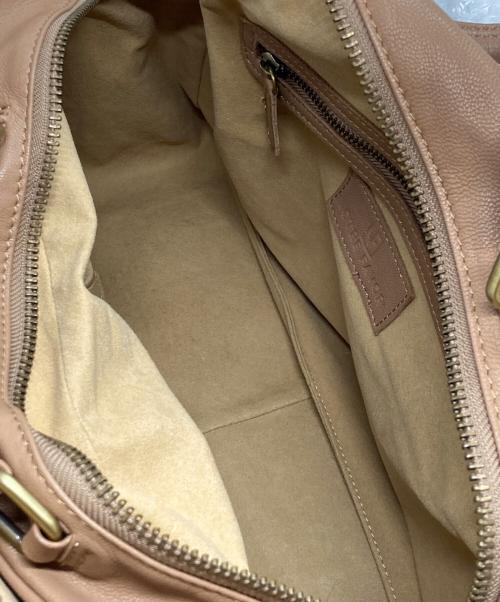 notre favori（ノートルファボリ）NOTRE FAVORI (ノートルファボリ) 2WAY ボストンバッグ ベージュの古着・服飾アイテム