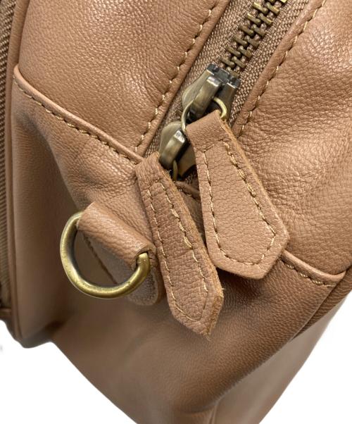 notre favori（ノートルファボリ）NOTRE FAVORI (ノートルファボリ) 2WAY ボストンバッグ ベージュの古着・服飾アイテム