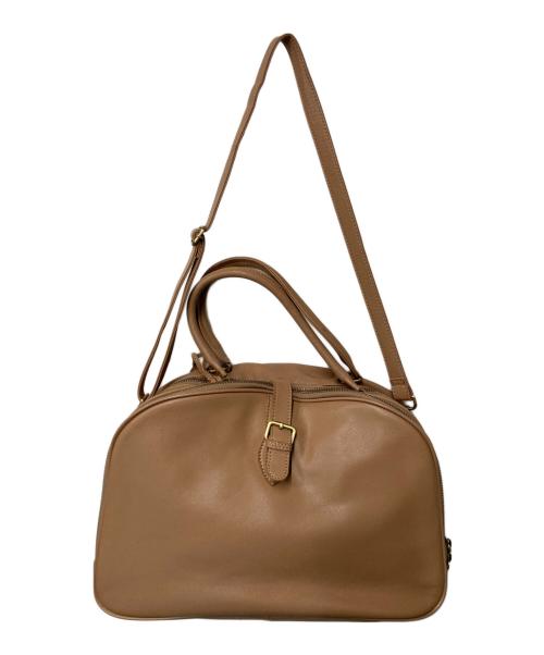 notre favori（ノートルファボリ）NOTRE FAVORI (ノートルファボリ) 2WAY ボストンバッグ ベージュの古着・服飾アイテム