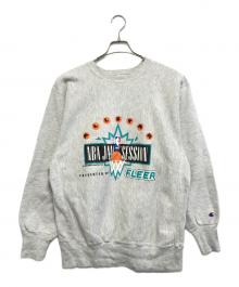 Champion（チャンピオン）の古着「両面プリント リバースウィーブスウェット」｜グレー