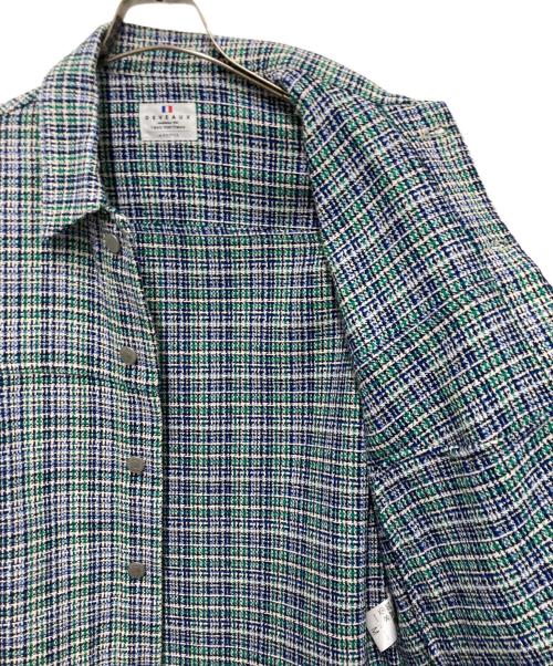 DEVEAUX（デヴォー）DEVEAUX (デヴォー) EDIFICE (エディフィス) バスケットチェックトラッカージャケット グリーン サイズ:Ｍの古着・服飾アイテム
