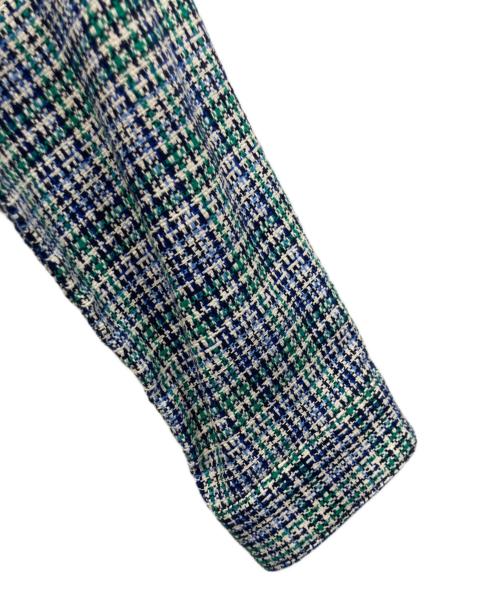 DEVEAUX（デヴォー）DEVEAUX (デヴォー) EDIFICE (エディフィス) バスケットチェックトラッカージャケット グリーン サイズ:Ｍの古着・服飾アイテム