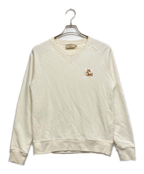 maison kitsune（メゾンキツネ）maison kitsune (メゾンキツネ) クルーネックスウェット アイボリー サイズ:XSの古着・服飾アイテム