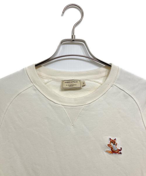 maison kitsune（メゾンキツネ）maison kitsune (メゾンキツネ) クルーネックスウェット アイボリー サイズ:XSの古着・服飾アイテム