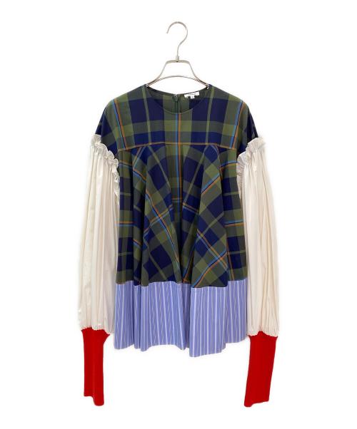 ENFOLD（エンフォルド）ENFOLD (エンフォルド) CO BROAD 3D SLEEVE SHIRT マルチカラー サイズ:38の古着・服飾アイテム