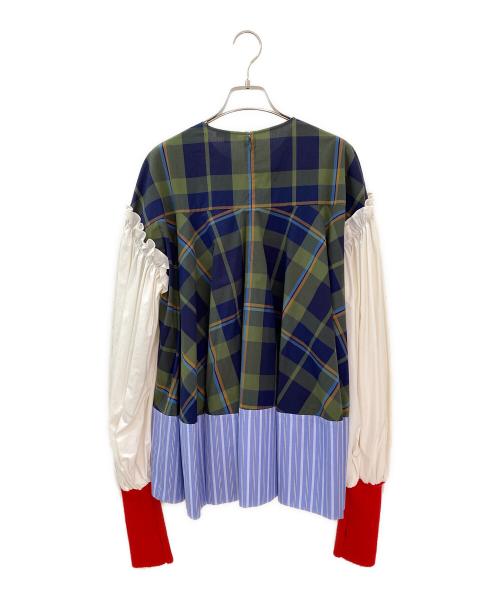 ENFOLD（エンフォルド）ENFOLD (エンフォルド) CO BROAD 3D SLEEVE SHIRT マルチカラー サイズ:38の古着・服飾アイテム