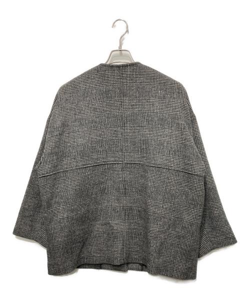 JOURNAL STANDARD（ジャーナルスタンダード）JOURNAL STANDARD (ジャーナルスタンダード) スーパー140ビーバーノーカラーショートコート グレー サイズ:38の古着・服飾アイテム