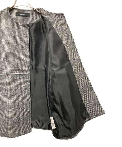 JOURNAL STANDARD（ジャーナルスタンダード）JOURNAL STANDARD (ジャーナルスタンダード) スーパー140ビーバーノーカラーショートコート グレー サイズ:38の古着・服飾アイテム