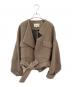 ENFOLD（エンフォルド）の古着「メルトンリバークロップドジャケット」｜ベージュ