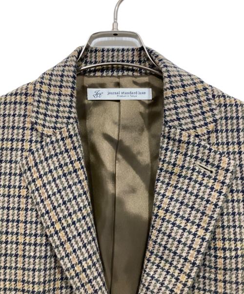 journal standard luxe（ジャーナルスタンダード ラックス）journal standard luxe (ジャーナルスタンダード ラックス) ツイードチェックジャケット ブラウン サイズ:Freeの古着・服飾アイテム