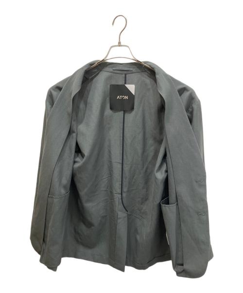 ATON（エイトン）ATON (エイトン) WOOL LINEN OVERSIZED JACKET/ウールリネンオーバーサイズジャケット グレー サイズ:04の古着・服飾アイテム