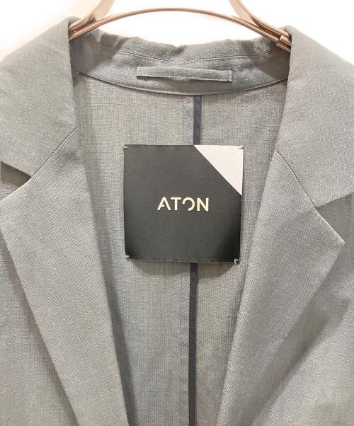 ATON（エイトン）ATON (エイトン) WOOL LINEN OVERSIZED JACKET/ウールリネンオーバーサイズジャケット グレー サイズ:04の古着・服飾アイテム