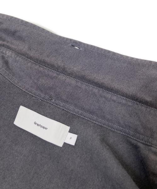 Graphpaper（グラフペーパー）Graphpaper (グラフペーパー) Oxford Oversized B.D Shirt チャコールグレー サイズ:Fの古着・服飾アイテム