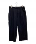 Graphpaperグラフペーパー）の古着「Selvage Wool Wide Chef Pants」｜ネイビー